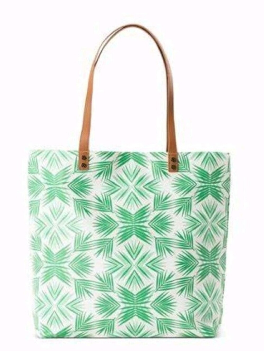 Around Town Tote Deco Palm Pebble